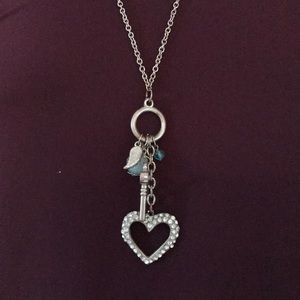 Long heart necklace
